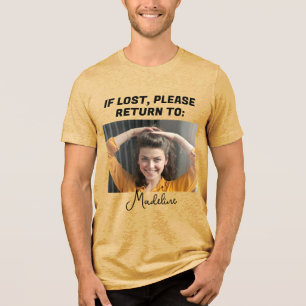 T-shirt En Tri-matière Mignon Drôle Si Perdu Veuillez Rendre à la Photo d