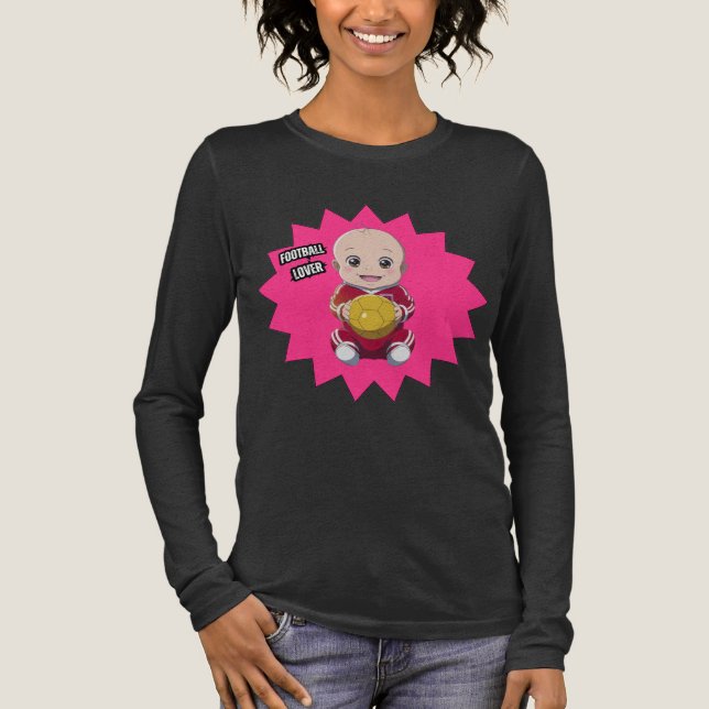 T-shirt En Tri-matière Mignonne bébé en tenue de footballeur (Recto)