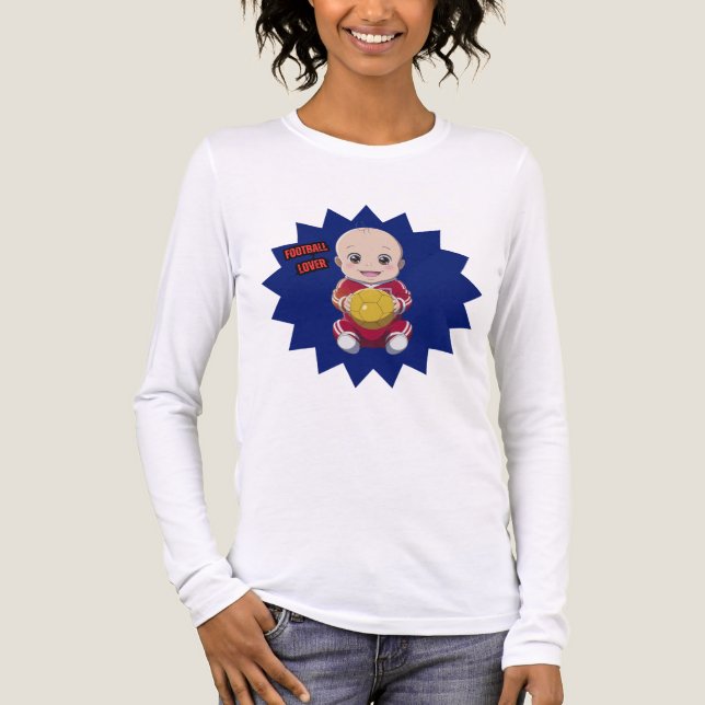T-shirt En Tri-matière Mignonne bébé en tenue de footballeur (Recto)