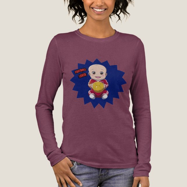T-shirt En Tri-matière Mignonne bébé en tenue de footballeur (Recto)