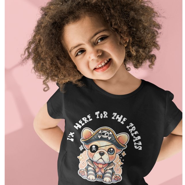 T-shirt En Tri-matière Mignonne Chien-taureau français comme pirate, drôl (Créateur téléchargé)