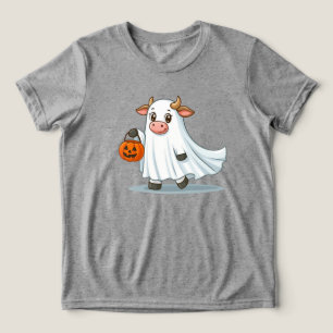 T-shirt En Tri-matière Mignonne, lunatique, vache fantôme