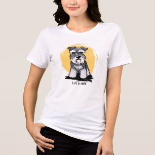 T-shirt En Tri-matière Mini Schnauzer KiniArt
