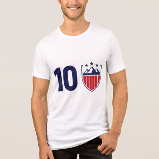T-shirt En Tri-matière Minimalist Athletic Shield & Number 10 Graphic