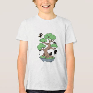 T-shirt En Tri-matière Minuscules Ninjas dans l'arbre de Bonsai