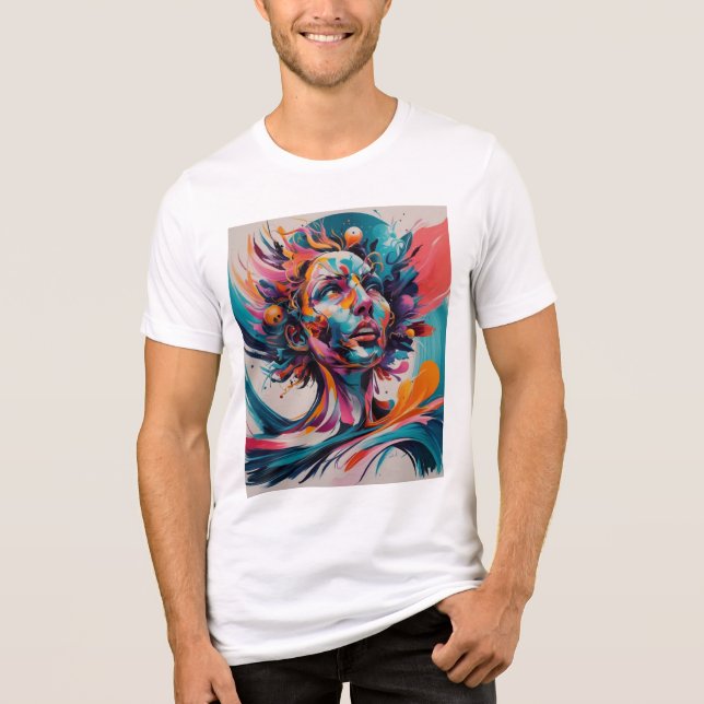 T-shirt En Tri-matière # mode fas : t-shirt blanc pour hommes. (Recto)