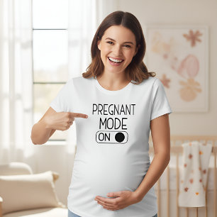T-shirt En Tri-matière "Mode Grossesse Activé" Annonce de Bébé   Maternit