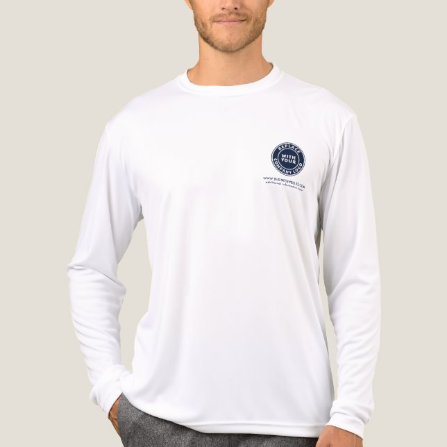 T-shirt En Tri-matière Modern Business Logo and Website Events Custom (Recto)