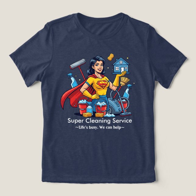 T-shirt En Tri-matière Modern House Cleaning Maid Service Housekeeping (Design Recto)