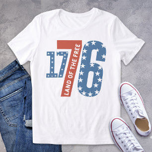 T-shirt En Tri-matière Moderne 1776 Terre du patriotique libre