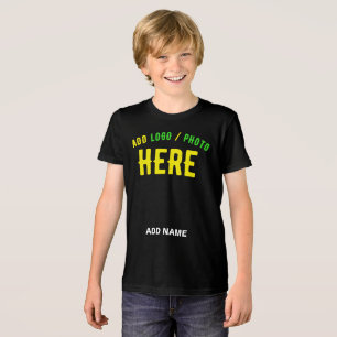 T-SHIRT EN TRI-MATIÈRE MODERNE ET MODERNE PERSONNALISABLE NOIR VÉRIFIÉ