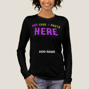 T-SHIRT  EN TRI-MATIÈRE MODERNE ET MODERNE PERSONNALISABLE NOIR VÉRIFIÉ