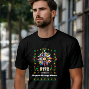 T-shirt En Tri-matière Mois du patrimoine hispanique Drapeaux latinos tou