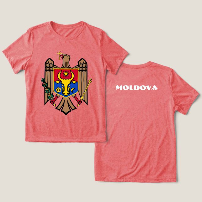 T-shirt En Tri-matière MOLDOVA Cadeau spécial Black Tourist Classic (Design Recto & Verso)