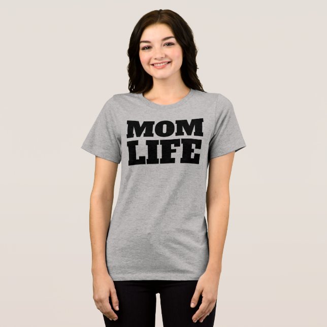 T-SHIRT  EN TRI-MATIÈRE MOM LIFE T-SHIRT (Recto plein)