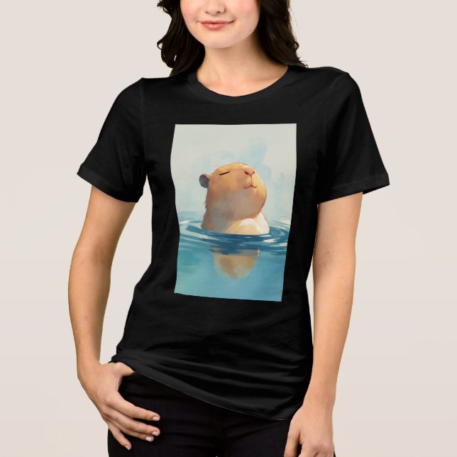T-shirt En Tri-matière Moment tranquille de Capybara (Recto)