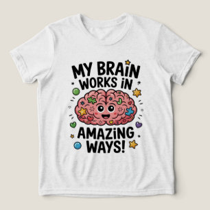 T-shirt En Tri-matière Mon cerveau fonctionne de manière Extraordinaire !