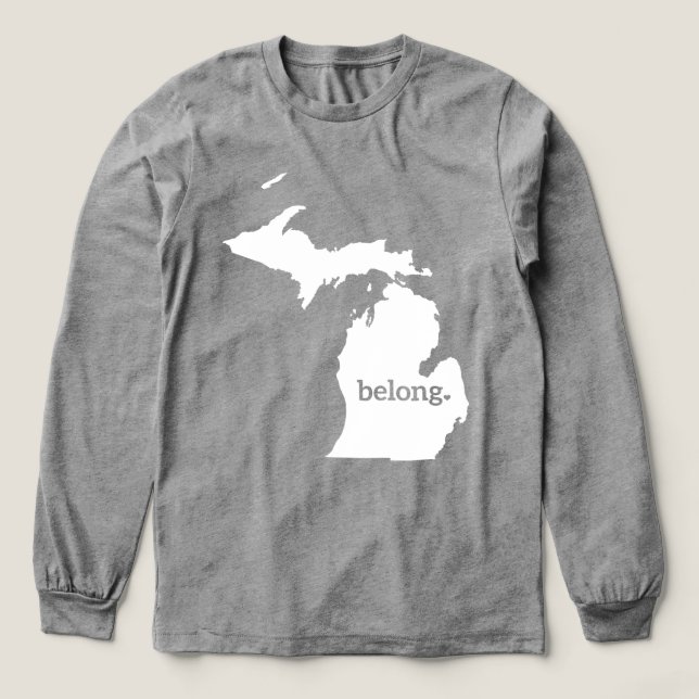 T-shirt En Tri-matière Mon Coeur Appartient À Michigan State Pride (Motif devant)