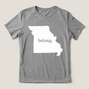 T-shirt En Tri-matière Mon Coeur Appartient Au Missouri, State Pride