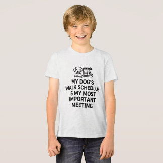 T-shirt En Tri-matière Mon emploi du temps de promenade de mon chien est