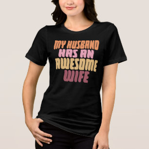T-shirt En Tri-matière Mon mari a une femme géniale