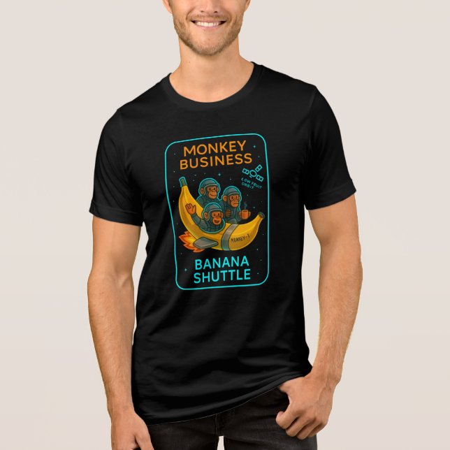 T-shirt En Tri-matière Monkey Business Banana Shuttle Shirt – Funny Space (Recto)