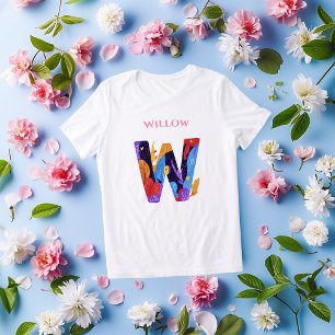 T-shirt En Tri-matière Monogramme - Lettre W Bold & Cadeau Artistique d'a