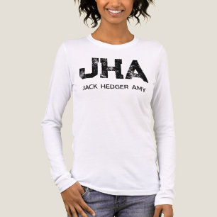T-SHIRT EN TRI-MATIÈRE MONOGRAMME NOM À TROIS LETTRES NOIR MINIMALISTE BL