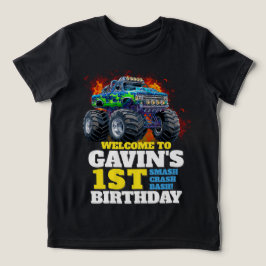 T-shirt En Tri-matière Monster Truck Personnalisé Anniversaire Fête