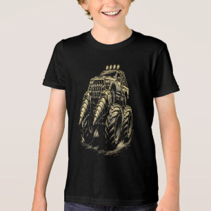 T-shirt En Tri-matière Monstre Apocalyptique à Camion avec Double Perceus