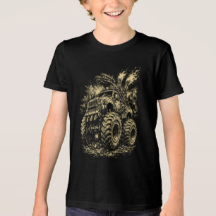 T-shirt En Tri-matière Monstre Apocalyptique de Camion dans les Ruines