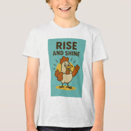 T-shirt En Tri-matière Monter et briller Joyeux poulet