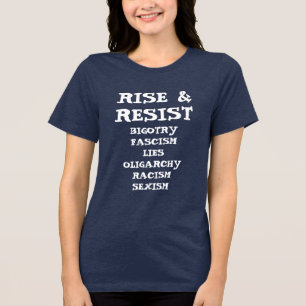 T-shirt En Tri-matière Monter et résister Anti Donald Trump