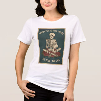 T-shirt En Tri-matière Mort à l'intérieur, chat à l'extérieur