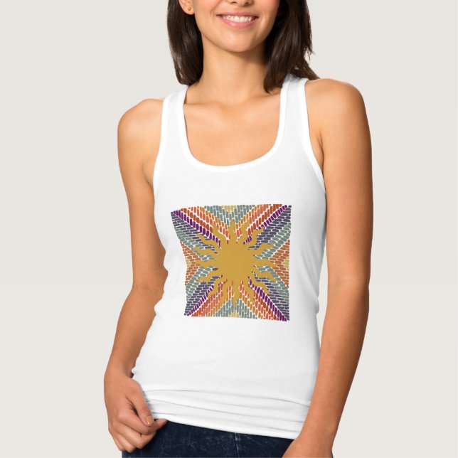 T-shirt En Tri-matière Mosaïque automne soleil (Devant)