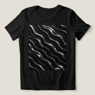 T-shirt En Tri-matière Motif de mouvement Chrome liquide Mode féminine
