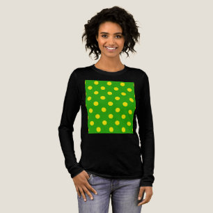 T-shirt En Tri-matière Motif de points jaunes sur fond vert 