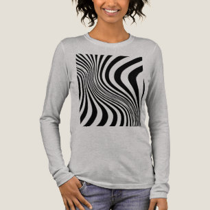 T-shirt En Tri-matière Motif de texture d'impression de peau de zèbre
