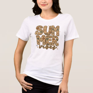 T-shirt En Tri-matière Motif floral Boho Amazigh Vibrations d'été