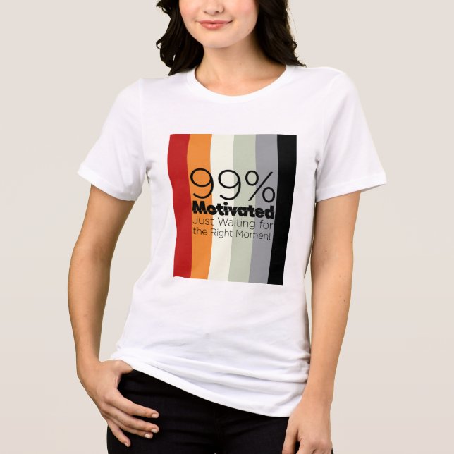 T-shirt En Tri-matière Motivation à 99 % - Chargement lent (Recto)