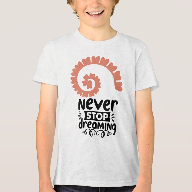 T-shirt En Tri-matière Motivationnelle "N'arrêtez jamais de rêver" (Recto)