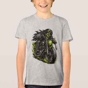 T-shirt En Tri-matière Motocyclette de motard zombie 