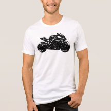 Motocyclette Futuriste Vecteur Noir Blanc