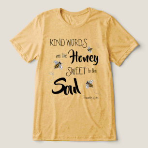 T-shirt En Tri-matière Mots Miels Gentils Comme Moutarde Moderne Jolis