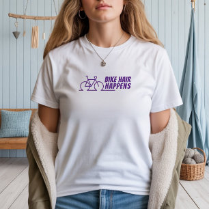T-shirt En Tri-matière Mountain Bike Girl Ironie violet