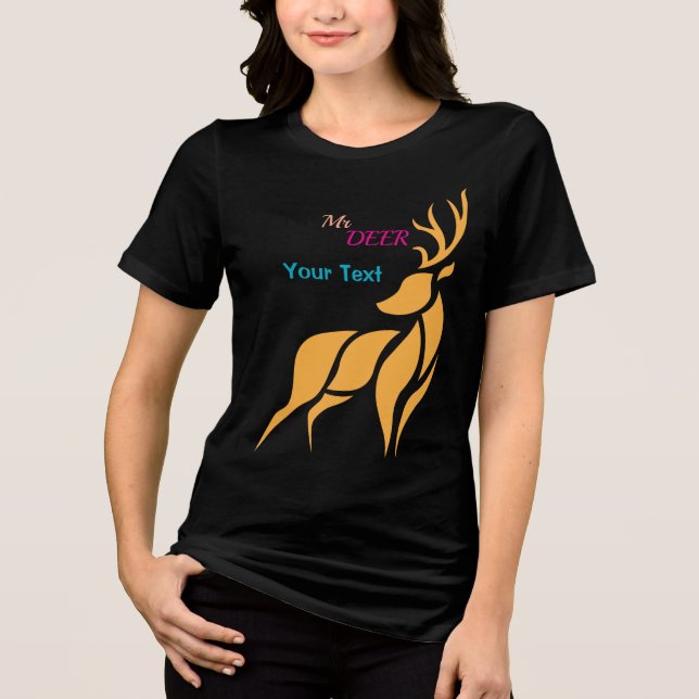 T-shirt En Tri-matière Mr. Deer Graphic – Rustic Woodland Style (Recto)