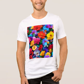 T-shirt En Tri-matière Multicolored Floral Pattern Botanical Design-75647