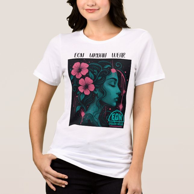T-SHIRT  EN TRI-MATIÈRE MUSA DE LAS FLORES (Recto)