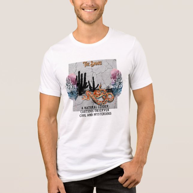 T-shirt En Tri-matière "My Spirit Animal" Le Serpent Oct - Nov (Recto)