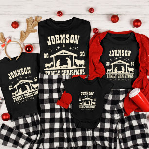 T-shirt En Tri-matière Nativité chrétienne personnalisée Noël de famille